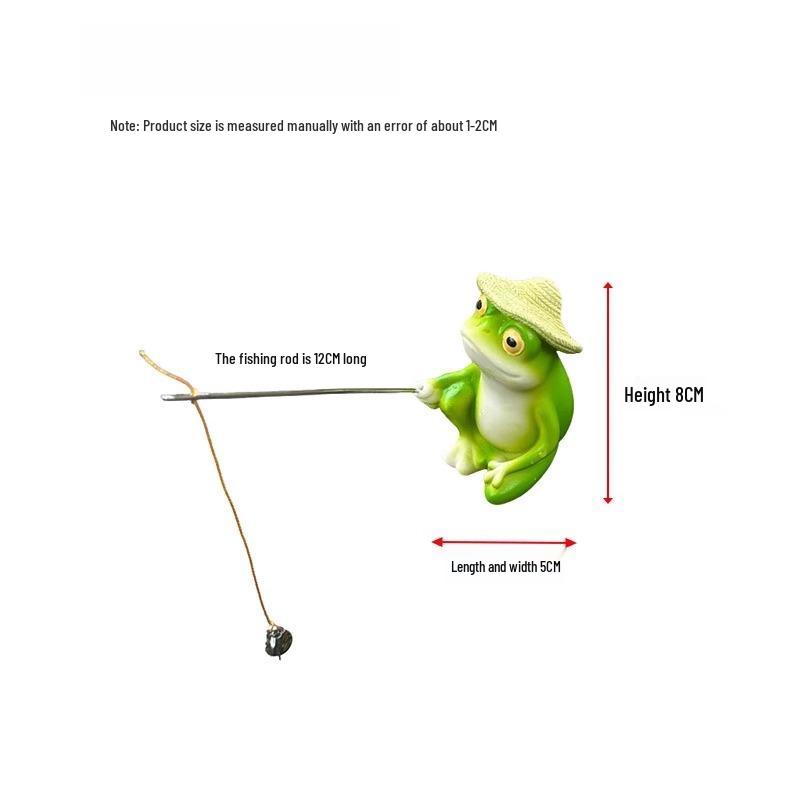 

Outdoor Garden Resin Frog Fishing Ornament - Pond and Rockery Decoration