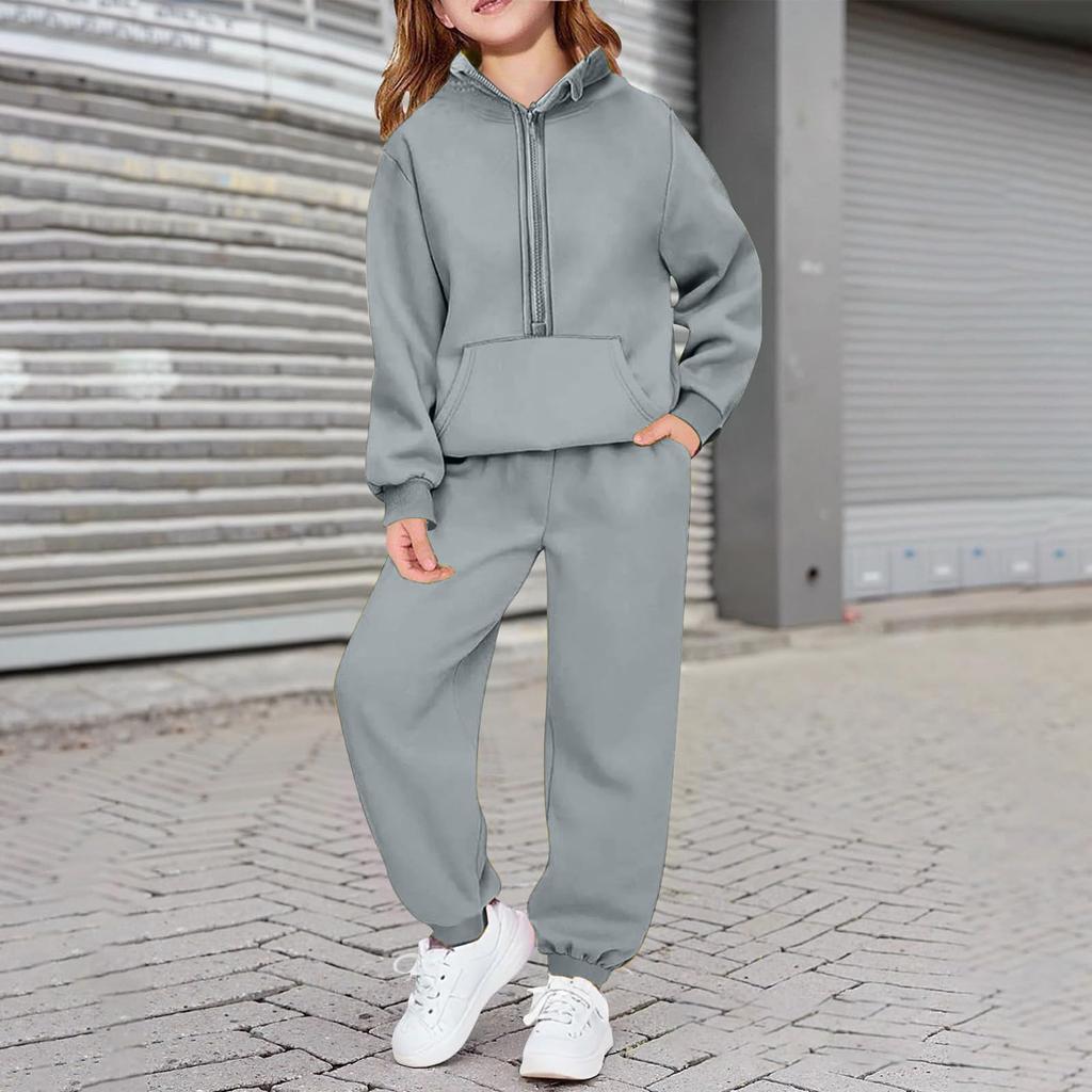 Kinder Kapuzenpullover und Jogginghosen Set für Kinder Teenager Sportbekleidung
