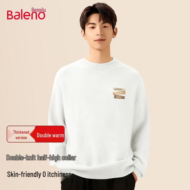 

Baleno Men s Winter Half-High Collar Casual Knit Sweater L