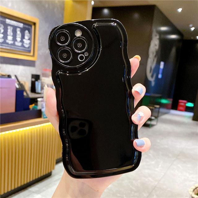 

Защита объектива, прозрачный волнистый чехол для телефона Iphone 13 11 12 Pro Max Xs Max Xr X Xs, противоударный бампер, прозрачная задняя крышка For iPhone 13Pro Max