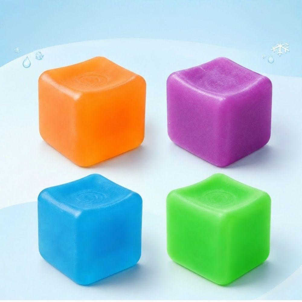 Slow Rise Cube Squeeze Toy Glitter Cube Fidget Toy Ice Cube Squishy Toy Birthday Party Favor