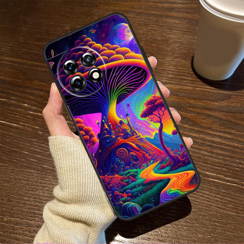 Weird Trippy Mushroom Case For OnePlus 11 8 9 10 Pro 8T 9RT 10R 10T OnePlus Nord 3 CE 2 Lite 2T N10 N20 N30 Cover
