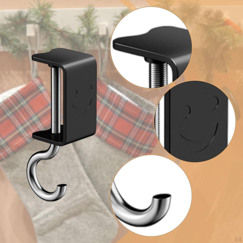 Vánoční držák na punčochu Nastavitelná taška na stůl Víceúčelový háček na girlandu