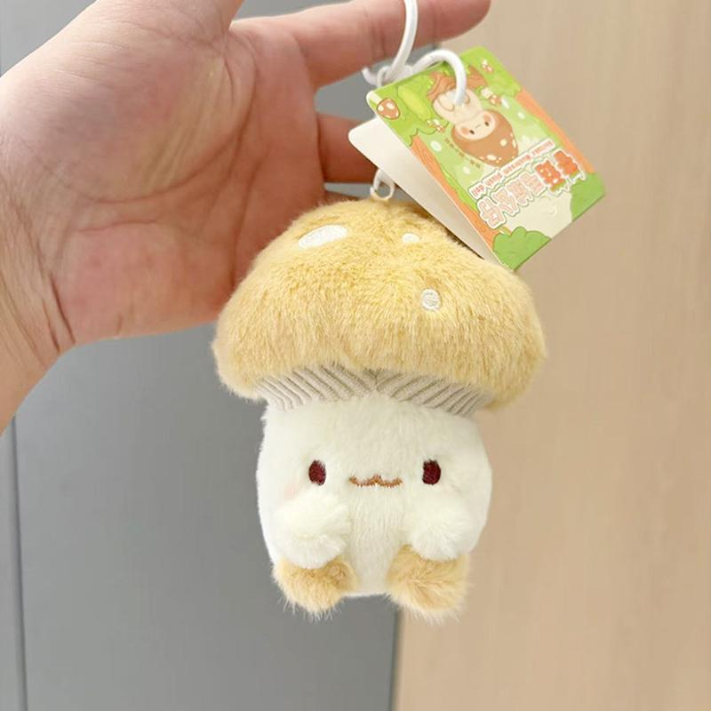 10Cm Cute Mushroom Doll, Plush Key Chain, Bag, Pen Case, Car Key Decoration. Creative Cute Plush Pendant, Birthday Gift