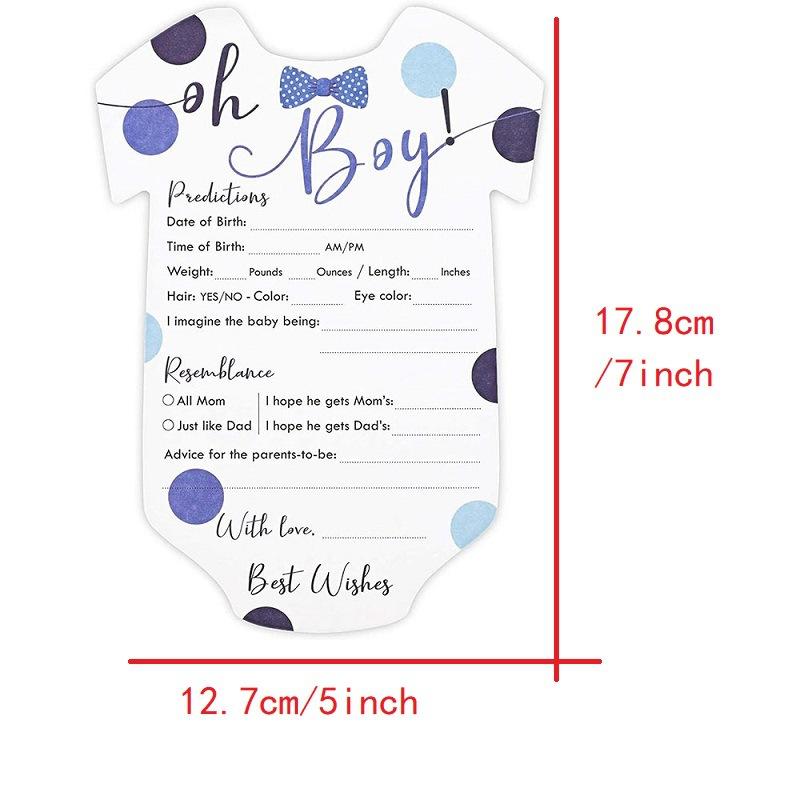50pcs Baby Shower Prediction Advice Cards, Floral Theme Party Game Cards, Guessing Game Kit, Baby Advice, Wishes And Predictions
