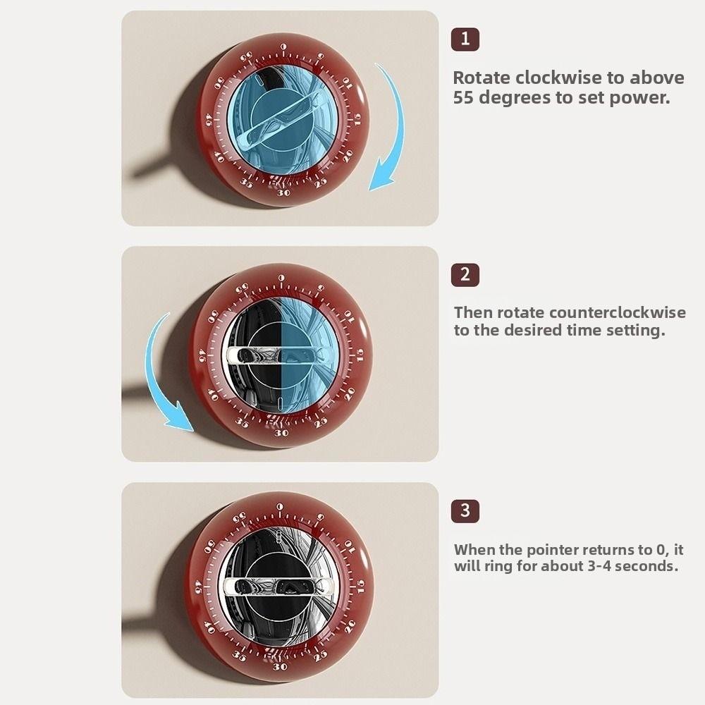 60 Minutes Countdown Alarm Clock Ultra Silent Children Study Timer Baking Reminder  Learning