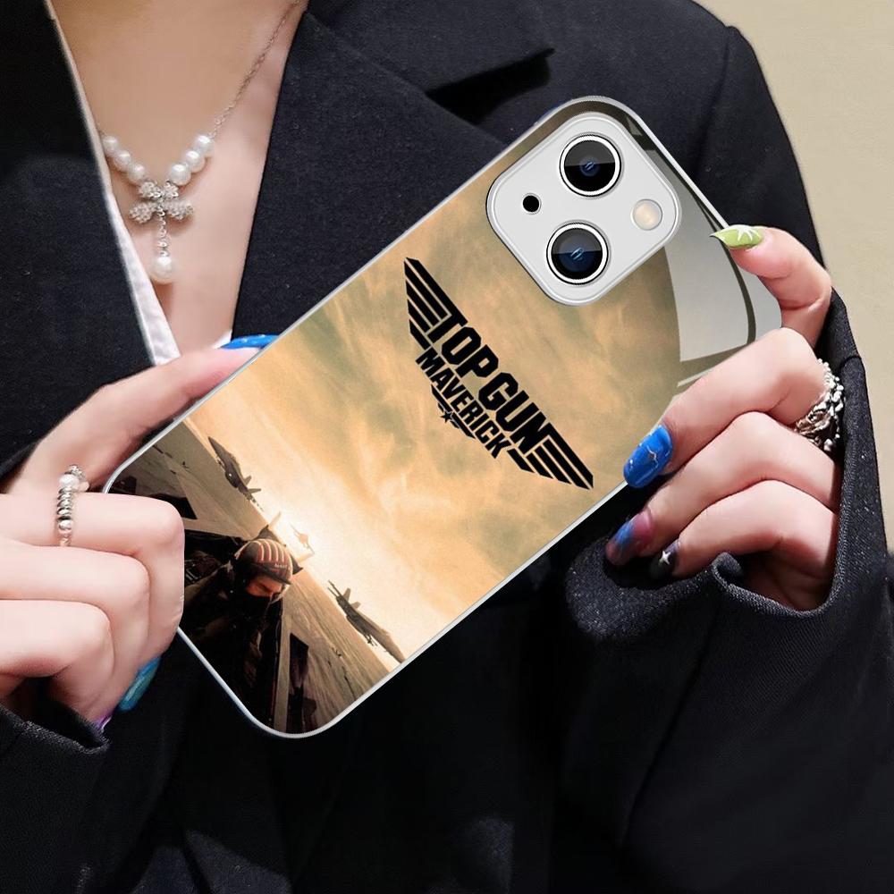 Movie Top Gun Maverick Phone Case For IPhone 14 13 12 Mini 11 Pro XS Max X XR 14 Plus Tempered Glass Cover