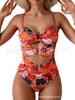 Women's One-piece Swimsuit, Button-down Bikini Sexy Swimsuit, Hollow Swimsuit.