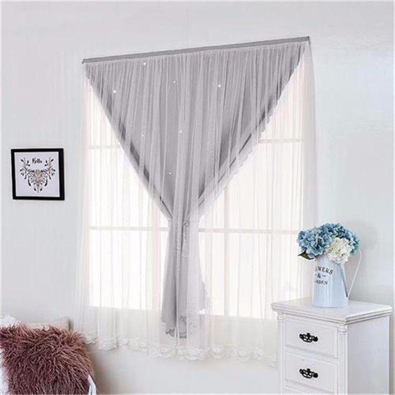 Elegant Opaque Self-adhesive Curtains For Enhanced Privacy In Bedrooms