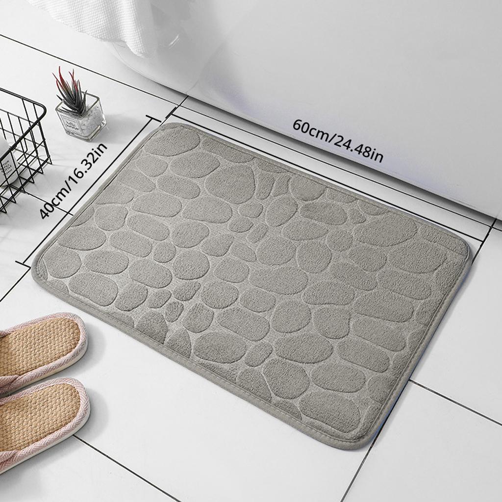 Krásná dlážděná embosovaná koupelnová předložka Protiskluzové koberce v umyvadle Vana Boční podlaha Koberec Sprcha Rohožka Rohožka z paměťové pěny