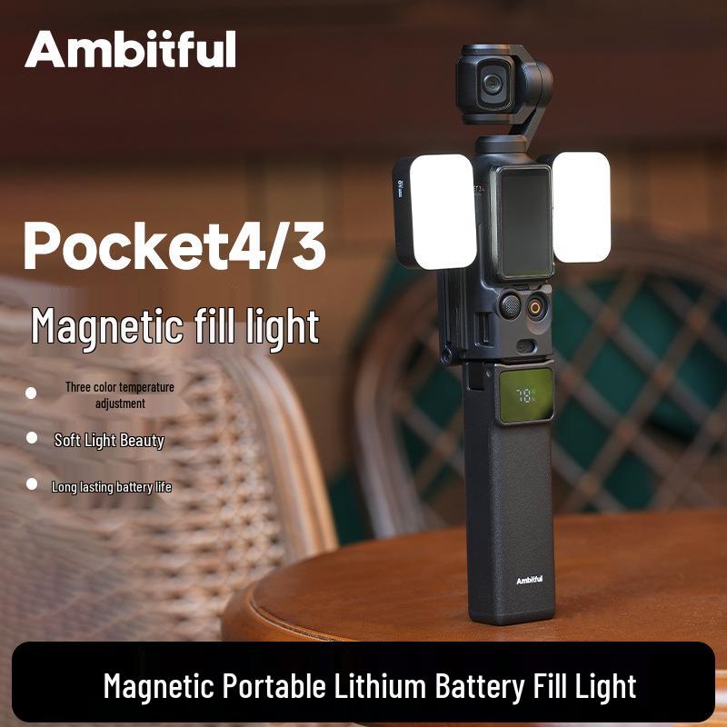 Ambitful ML01 Magnetic Fill Light for DJI Pocket 4/3 Sports Cameras