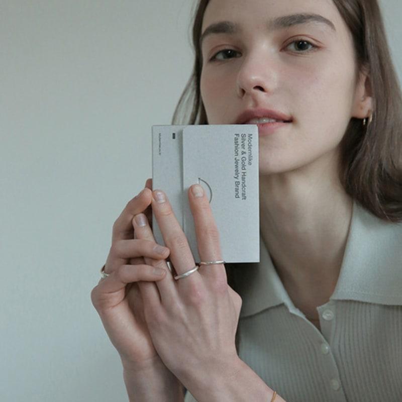 Modernlike Silver 925 Polished Cast Wave Ring