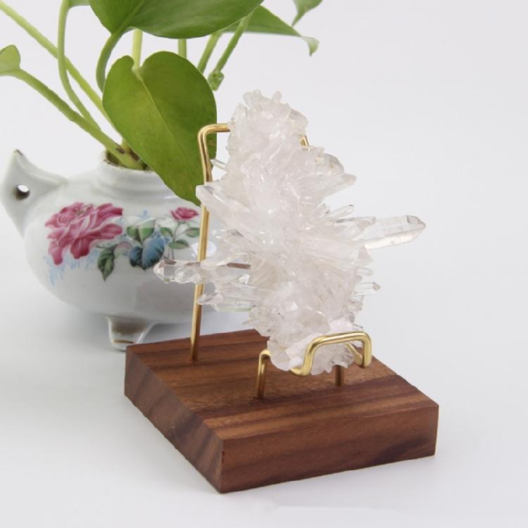 Walnut Crystal Display Stand Mineral Home Bedroom Dormitory Desktop Decoration