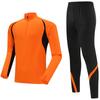 Mens Lightweight Half-Zip Long Sleeve Athletic Set Quick-Dry Breathable Running Training Suit Football Gym Cycling