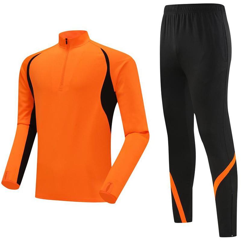 Mens Lightweight Half-Zip Long Sleeve Athletic Set Quick-Dry Breathable Running Training Suit Football Gym Cycling