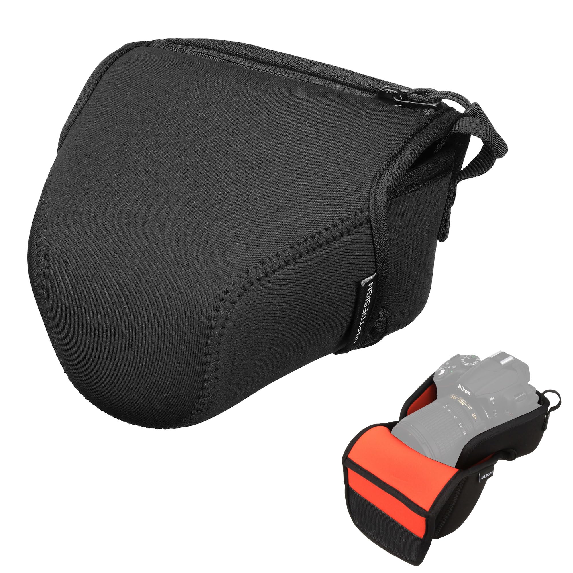 Hakuba Luft Design Slim Fit Camera Jacket M-110 Single-Lens Camera Case DCS-03M110BK Black