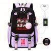 BTS Fashion Contrast Color Backpack for Students, Lightweight Large Capacity School Bag