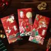 6pcs Traditional Lucky Money Bag Hongbao Money Packet Cartoon Good Luck Red Pocket  Wedding Birthday