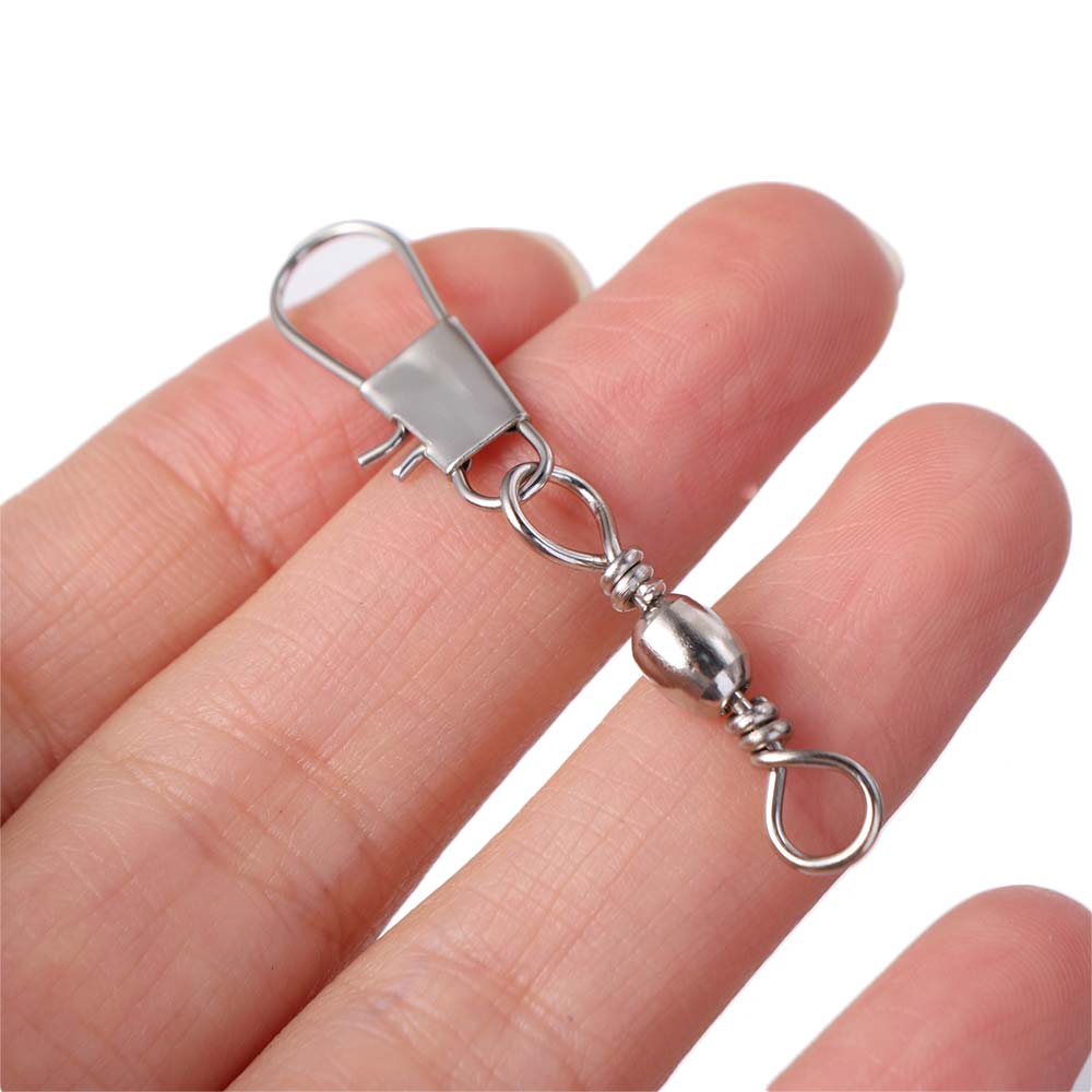 Stainless Steel Fishing Connector Pin Rolling Swivel Snap Swivel Fishing Fishhook Line