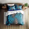 Green Tiger and Peacock Vintage Duvet Cover Set King Queen Double Full Twin Single Size Bed Linen Set