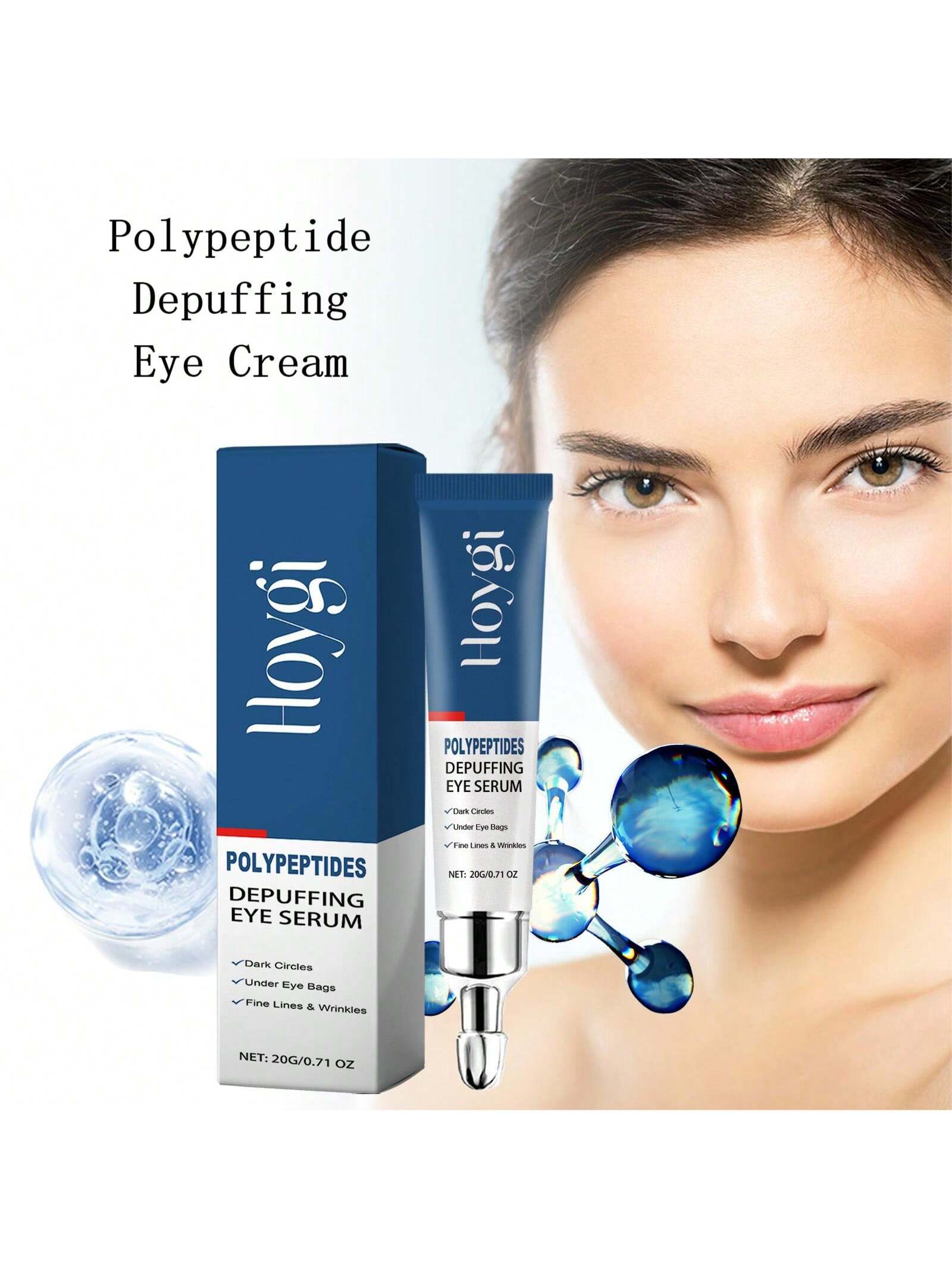 

Увлажняющая эссенция для глаз уменьшает темные круги и увлажняет кожу вокруг глаз белый