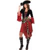 Pirates of the Caribbean Costume, Halloween Queen Gold Skull, Adult Luxury Stage Pirate Costume