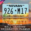 Printing Retro Nevada Aluminum License Plate- Wall Hanging Decorative Plate, 11.81x 5.9inch UV Printed Metal Sign Suitable for