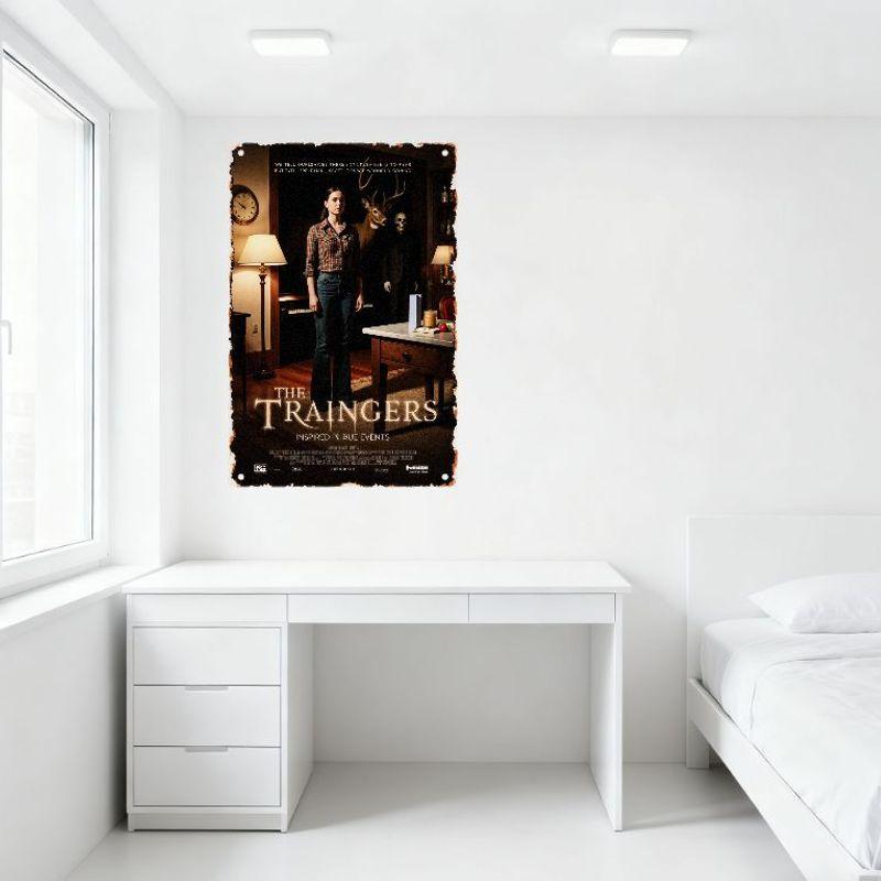 The Trainers Movie Poster Inspired by True Events Vintage Metal Tin Sign, Horror Thriller Wall Plaque for Bar Man Cave Home Deco