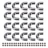 Zestaw 20 szt. Złącza do Mostka Łukowego Klamry Pierścień Kształcie U Złącza Paska Łańcuchowego Stop Cynku Żelazo do Toreb