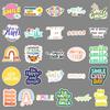 51-Piece Inspirational Smile Stickers: Joyful, Positive, Waterproof English Sentences for Journals