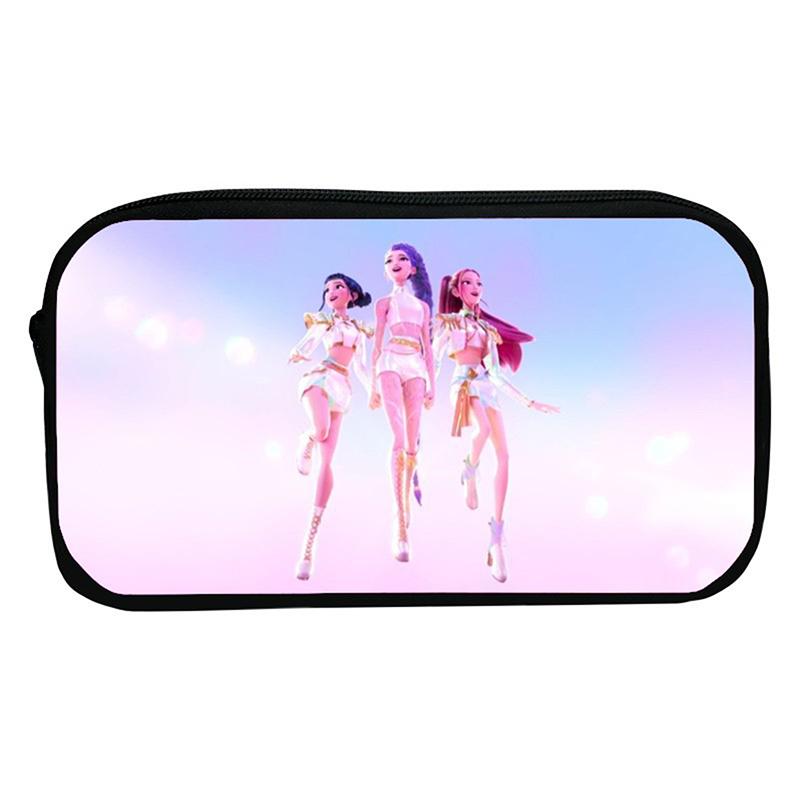 Kpop Łowcy Demonów Uczeń Piórnik Kreskówkowy Duża Pojemność Pudełko na Kredki Artykuły Papiernicze Torba do Przechowywania Kosmetyków dla Dziewczynki Prezenty