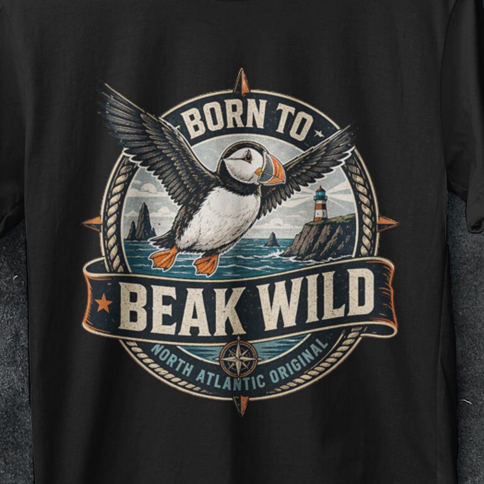 Puffin T Shirt, Bird Lover shirt, birdwatching gifts, Vintage Puffin, Bootleg shirt, bird shirt, Puffin Gifts, bird lover gifts, birtd tee S