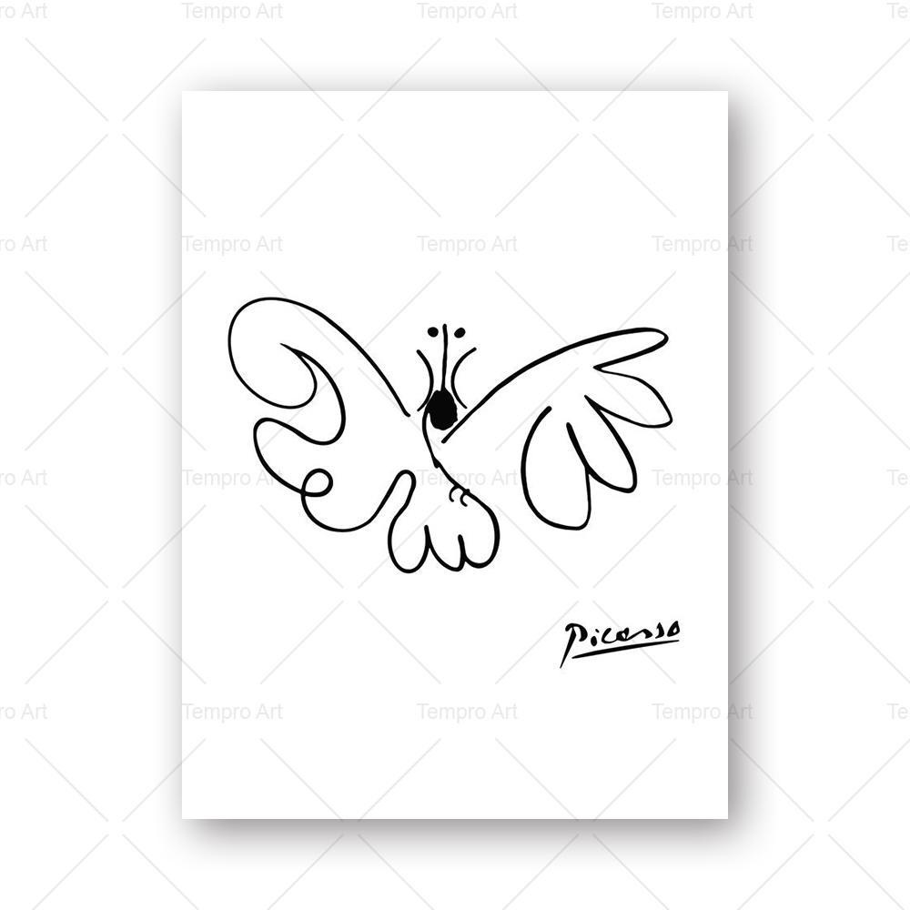 Picassova malba, abstraktní zvířata, skica, pečeť na plátně, pes, kočka, motýl, nástěnný umělecký plakát, skandinávská malba, domácí dekorace do obývacího pokoje