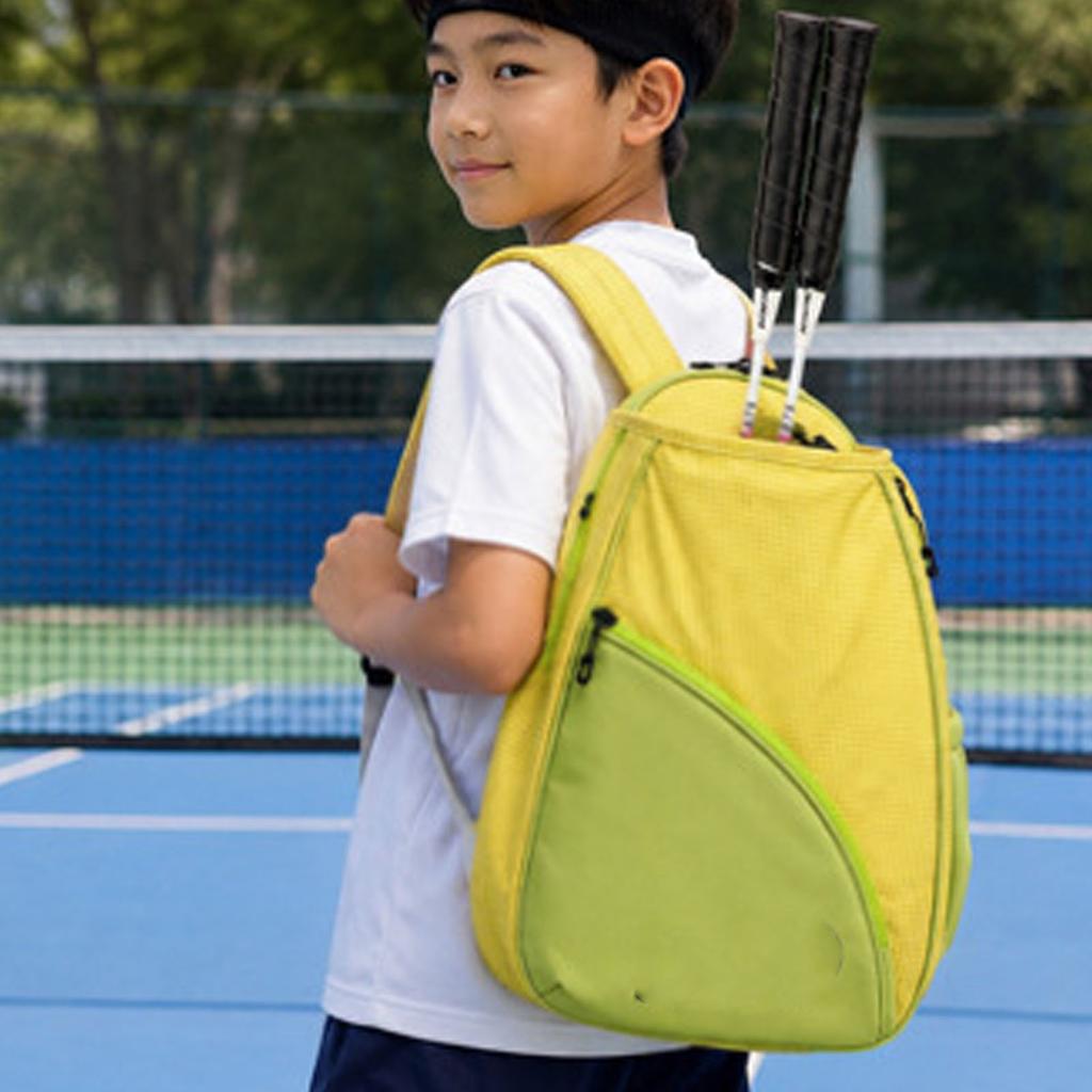 13L Tennis Bag Backpack with Oxford Fabric, Multiple Storage Compartments, Racket Shape Retaining, Holds 2 Tennis or 3 Badminton Rackets, S