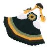 Fall Porch Goose Outfits Hand Woven Goose Costume For Outdoor Lawn Garden Courtyard Yellow Green