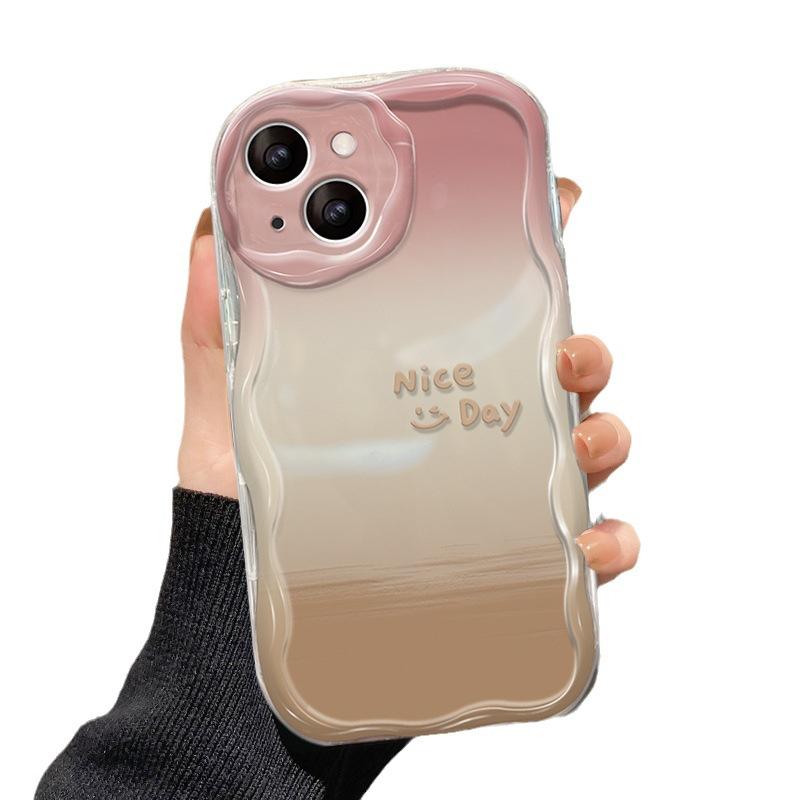 Die neue All-inclusive Cream Pattern R17 Transparent Gradient Blur A72/93 Stoßfeste Hülle ist für Opporeno9 Handyhüllen geeignet