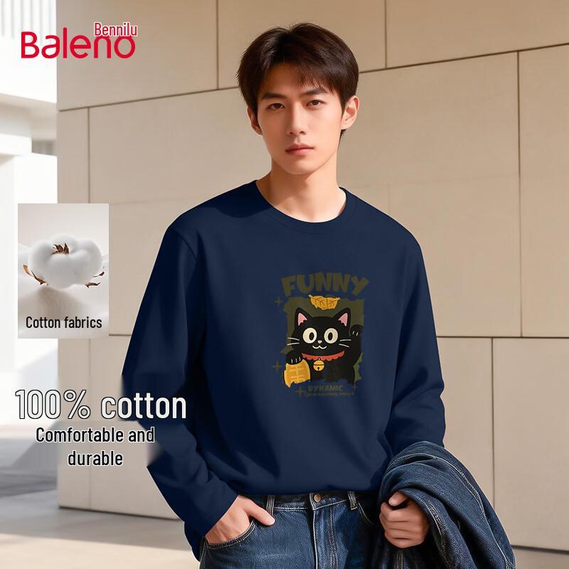 Baleno Men s JPB Lucky Cat Print Long Sleeve T-Shirt 2XL