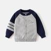 Korean Style Children's Sweater Jacket for Spring and Autumn, Boys' Color-Blocked Single-Breasted Knitwear, Baby Boy Cardigan Top