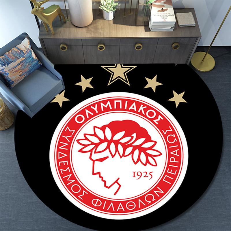 Olympiakos Piraeus Round Area Rug Under Office Chairs Bedroom Living Room Home Decor
