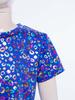 Girls Cheerleading Crop Top Metallic Leopard Print Round Neck Short Sleeve T-shirt for Dance Performances