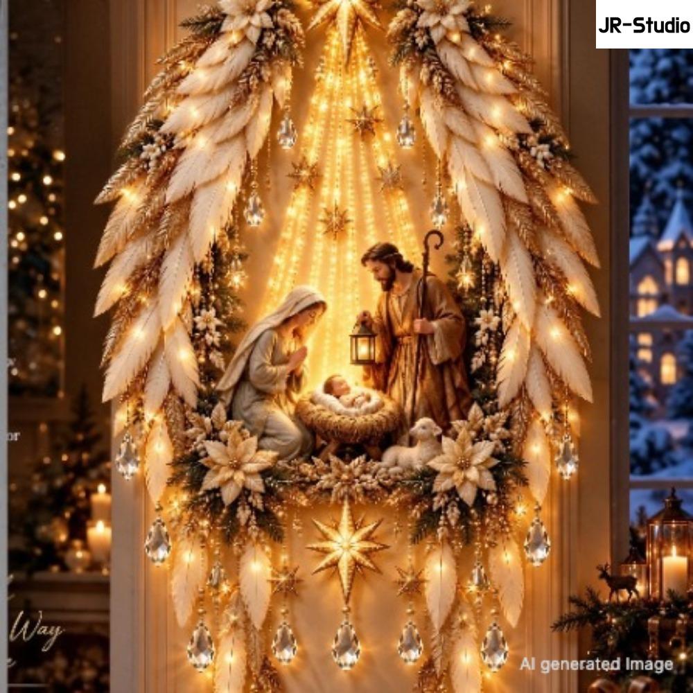 Light Up Angel Wall Lamp, Luminous Wing Resin Wall Decor, Christmas Star Scene Ornament, Festive Atmosphere Home Decoration Gift