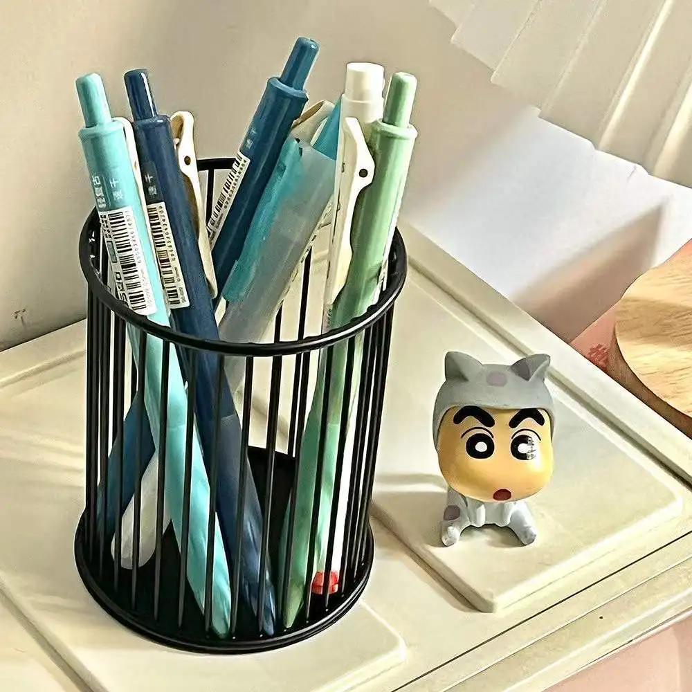6 Colors Iron Storage Rack Desktop Book Pen Storage Box Large-Capacity Basket Home Office Student Dormitory Sundry Container New