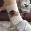 Female Autumn and Winter Thickened Warm Lovely Puppy Wool Boneless Pile Socks