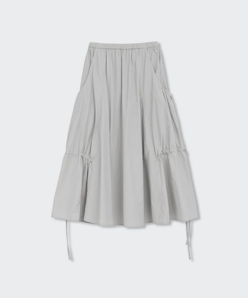 Musinsa Standard Woman Women'S Nylon Luchid Long Skirt [Ash Grey]