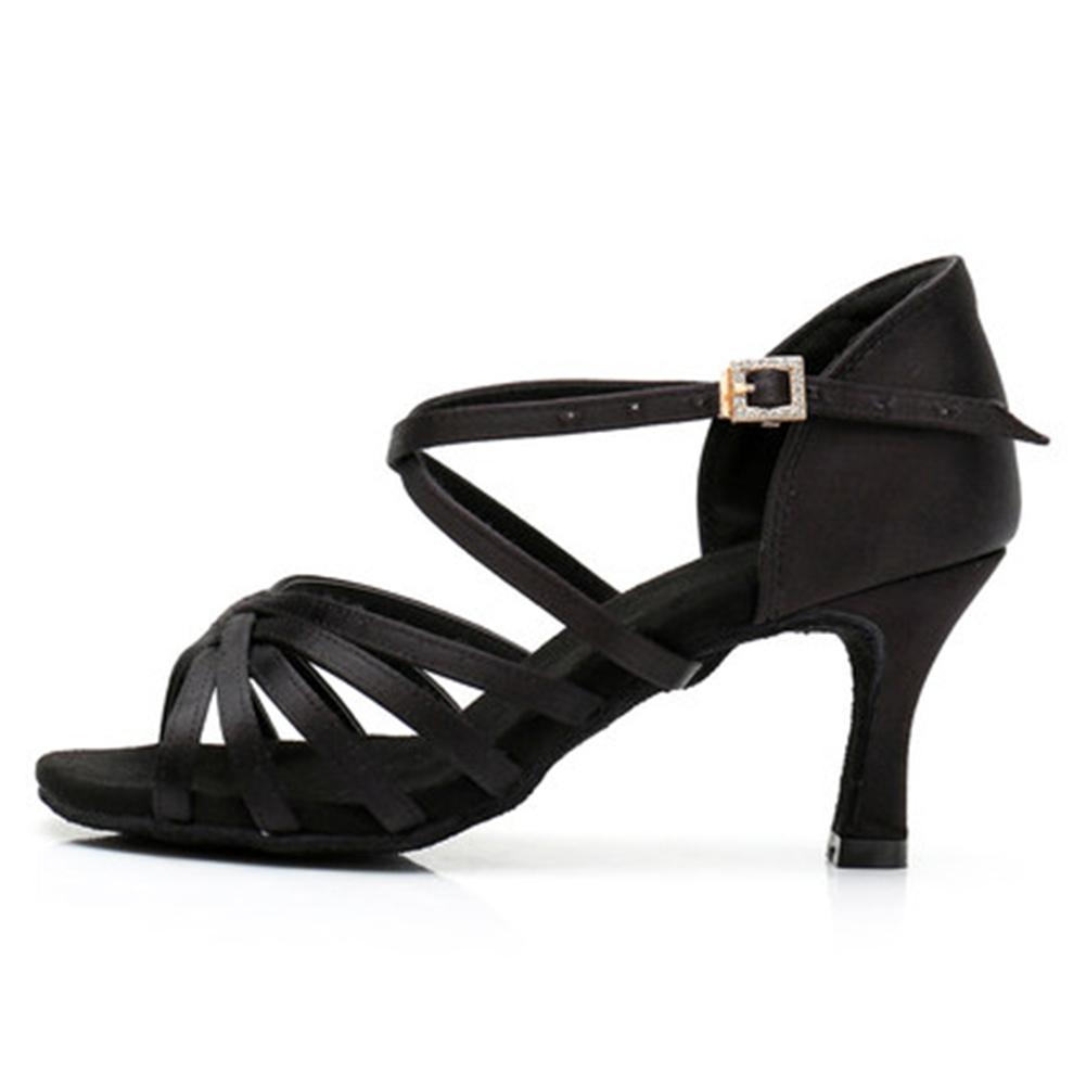 Scarpe da Ballo Latino da Donna Scarpe da Ballo da Sala Tacco Alto 7,5 cm Scarpe da Ballo Latino Tango Valzer