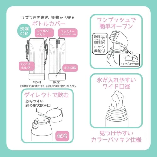 Skater Stainless Steel Water Bottle KSDC10S Cap Unit Dark Blue P-KSDC10S-CU-A