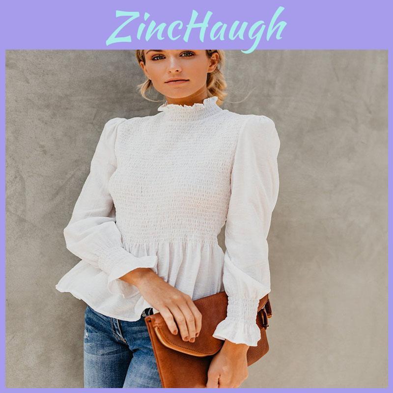 Fashion Women Summer Loose Casual Long Sleeves Lace T Shirt Blouse Tops For Effortless Style