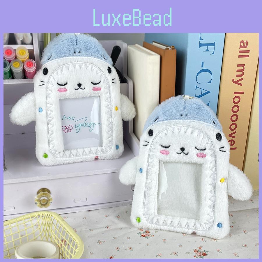 Adorable Creative Shark Cat Plush Card Holder For Instant Photo Display And Id