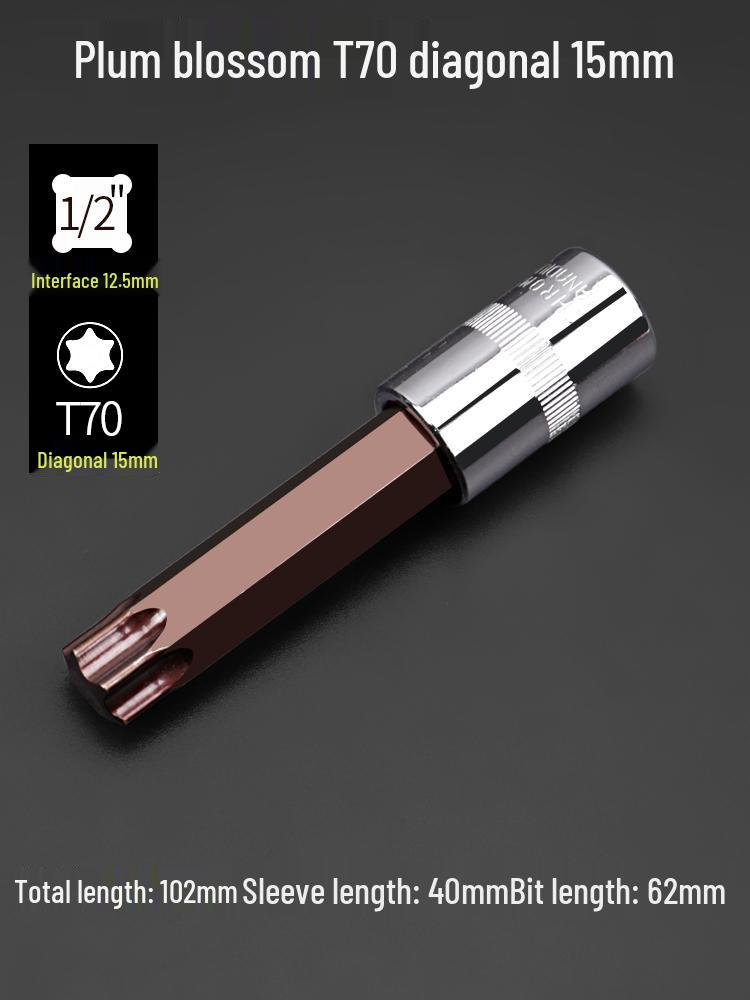 Multibit Screwdriver with Flower, Hexagon, Torx, Spline, and Six-Lobe Heads