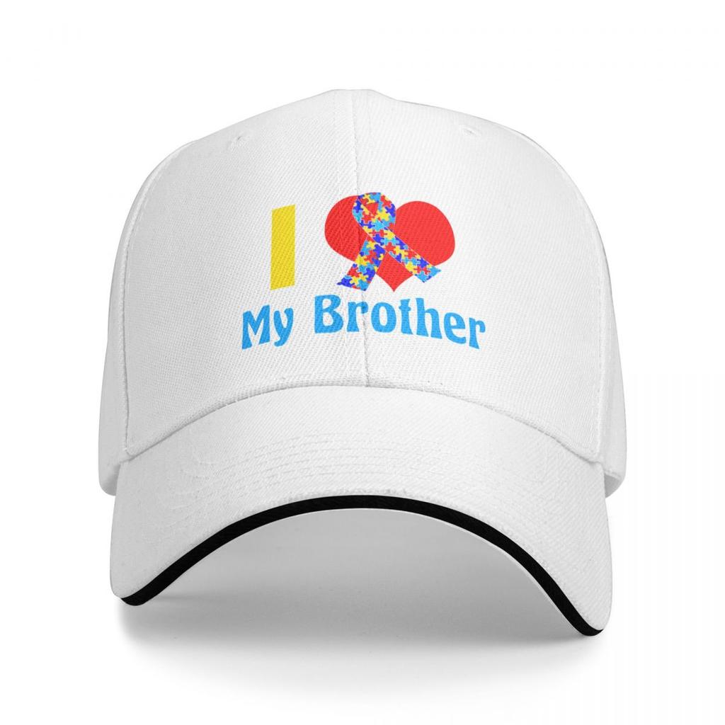 I Love My Brother Autism Awareness Cap Baseball Cap Bobble Hat Women's Winter Hats 2022 Unisex's